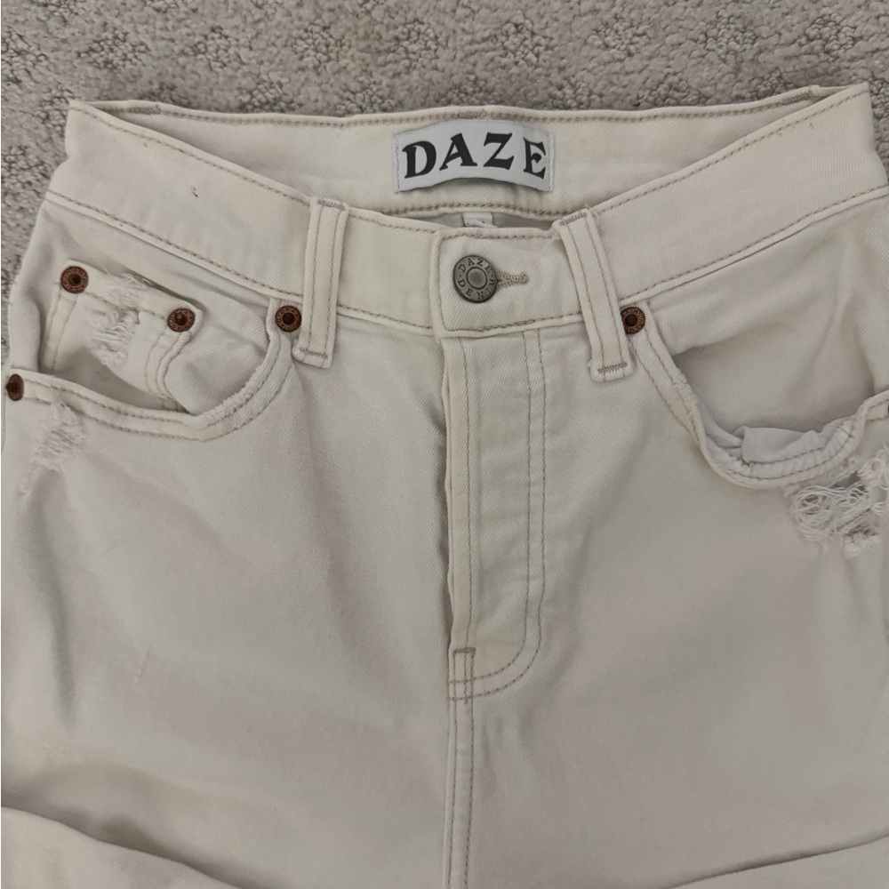 Daze Denim Shorts Women's Size 24 White High Rise - Picture 4 of 4